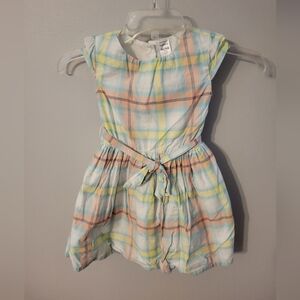Carters Baby Girls Multicolor Plaid Easter Dress 4T